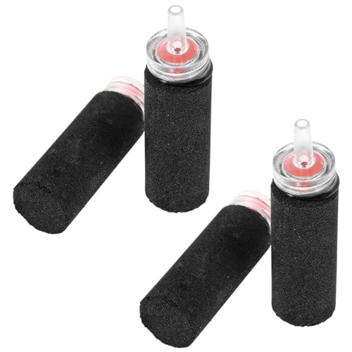 iplusmile 4個 水槽エアストーン 噴水 チラー チューブ インフレータブル プール エアポンプマニホールド コンプレッサー ヘリウム 太陽光発電池エアレーター キット 空気 Black 砂岩