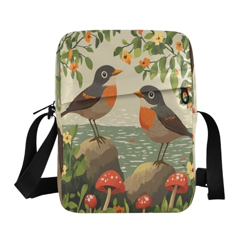 small messenger bag for men Small Crossbody Bag Women Shoulder Handbags Adjustable Strap for business business- Robust Warthog White