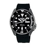 Edelstahlgehäuse, Silikonarmband mit Dornschließe, Hardlex, verschraubter Glasboden, Durchmesser 43,0mm