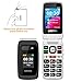 Mosthink 4G Unlocked Flip Cell Phone for Senior with Speed Talk SIM Card, SOS Big Button Basic Cell Phone for Elderly, 2.4'' HD Display, Big Volume, 1450mAh Battery with Charging Dock (Blue)