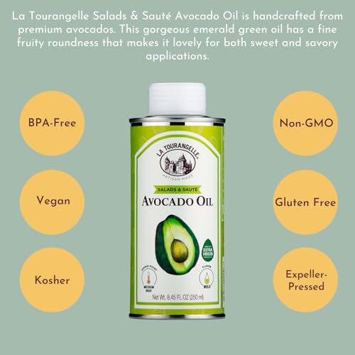 Image of La Tourangelle, Avocado Oil, Handcrafted from Premium Avocados, Great for Cooking, as Butter Substitute, and for Skin and Hair, 8.45 fl oz