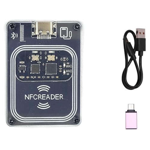 Asyduey Módulo Inalámbrico RFID NFC PCR532 con Bluetooth, Lector de Tarjetas IC, Escritor, Emulador RFID, Minicopia con Interfaz Tipo C