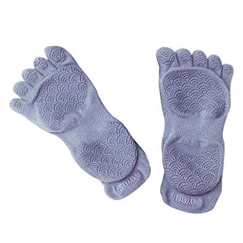 LEIPUPA Meias de Ioga Antideslizantes para Mulheres com Punhos, Meias Antiderrapantes com Cinco Dedo