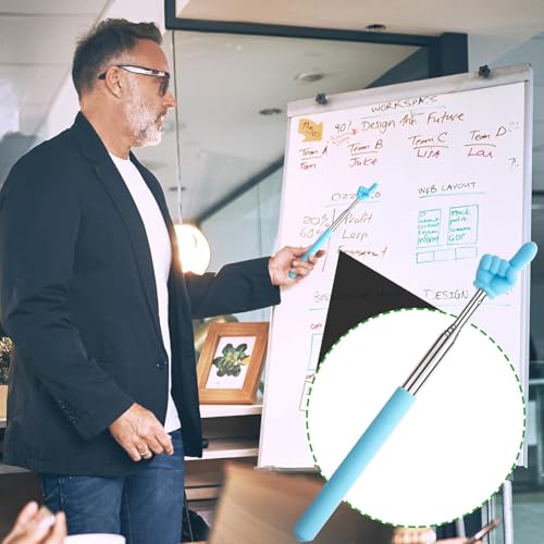 عصا مؤشر اصبع للمعلمين من 5 قطع - مؤشر تلسكوبي للمعلمين للفصول الدراسية، عصا مؤشر يد صغيرة قابلة للتمدد للمدرسة الابتدائية ورياض الاطفال (5 قطع)