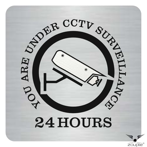 Image of CCTV Surveillance Sign, 6x6 Inch, Durable Steel, Dual Mount