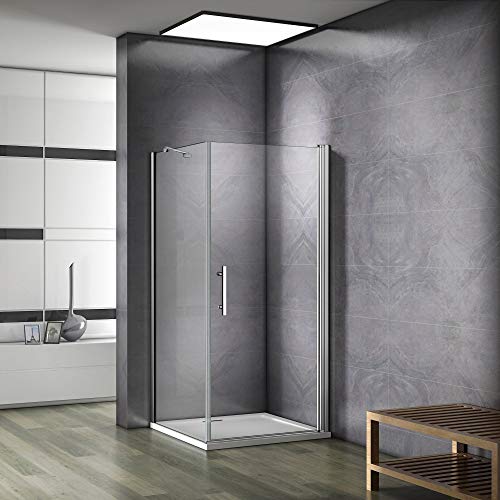 197cm Box Doccia Angolare Porta Battente Vetro 6mm...
