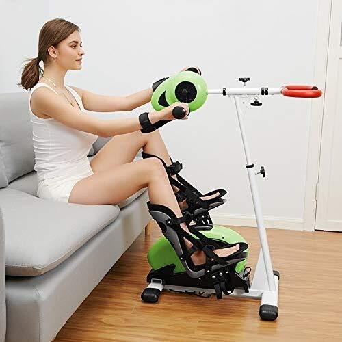 Image of Upper & Lower Limbs Electric Pedal Trainer, Active & Passive Dual-Mode Rehabilitation Equipment for Elderly, Adjustable Height & LCD Display