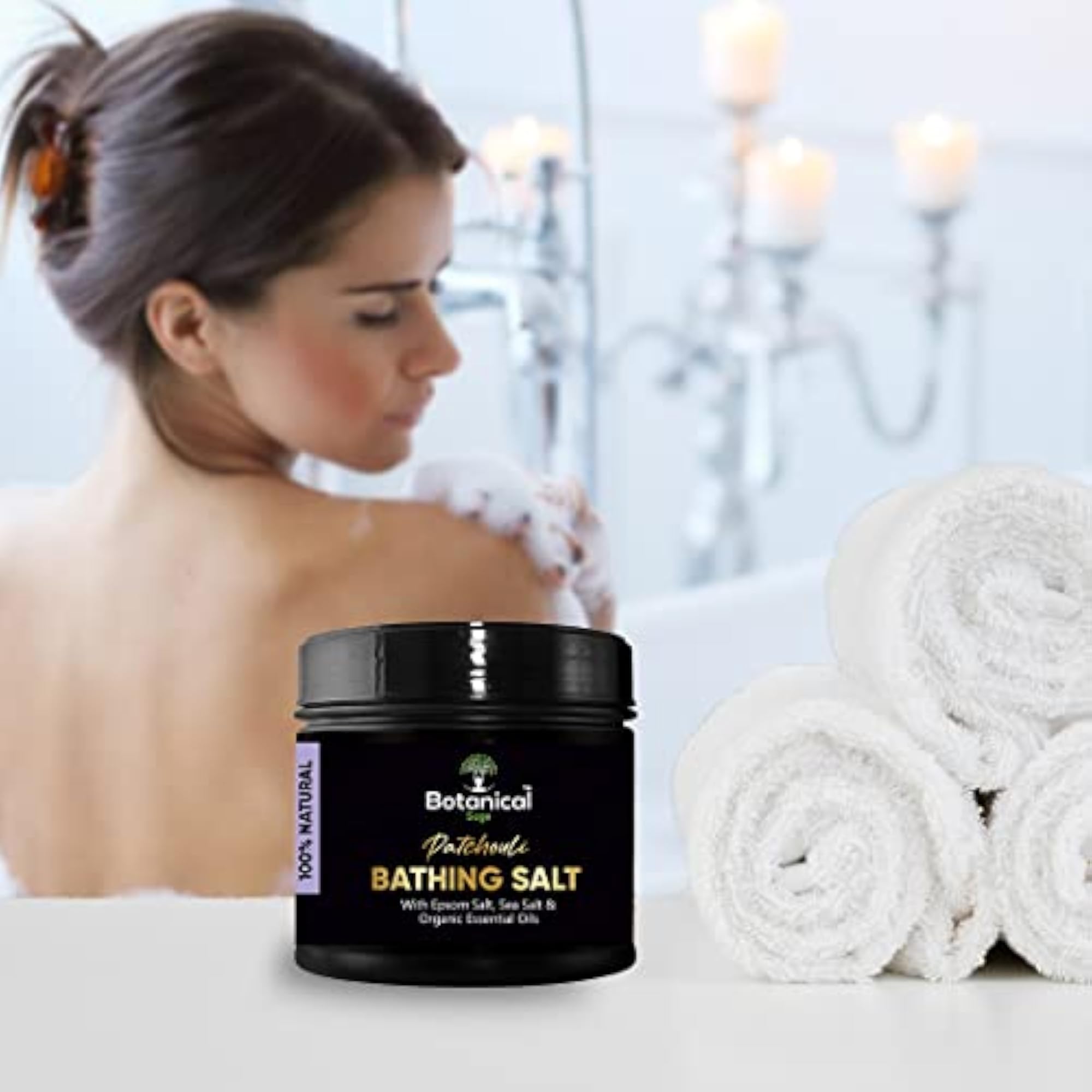 Botanical Sage-Patchouli Bathing Salt, 1Kg