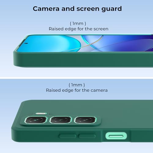 Image of A rtistque Back Cover Case for Infinix Hot 60 5G with Camera Protection | Shockproof TPU|Stylish Protective Design|Slim Fit|Ultra Matte| Back Cover - Green