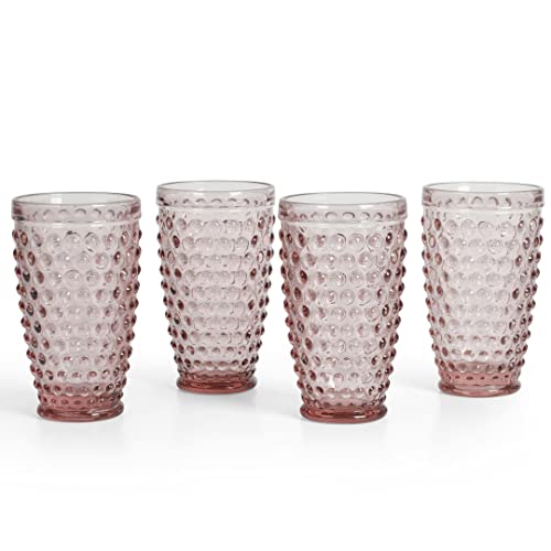 Martha Stewart Chauncey 4-Pack Hobnail Glass...