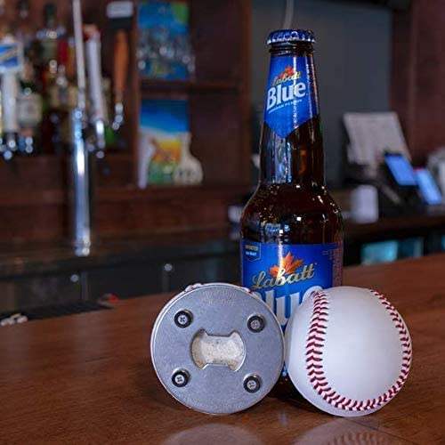 Gift Box For Your Stainless Steel Baseball Bottle Opener, Beer Bottle Opener Made From Real Baseball's Leather, Magnetic Bottle Opener & Cap Catcher - Cool Gadget For Teens & Present For Men. #TOP7