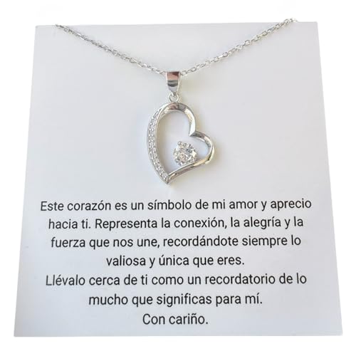 Collier cœur argent 925 femme bijou hypoallergénique avec zircons