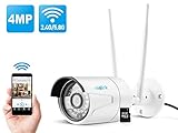 Reolink RLC-410WS 4MP Super HD 2.4/5Ghz Dual Band Wi-Fi Wireless Security IP Camera, Fixed Bullet with 16GB Micro SD