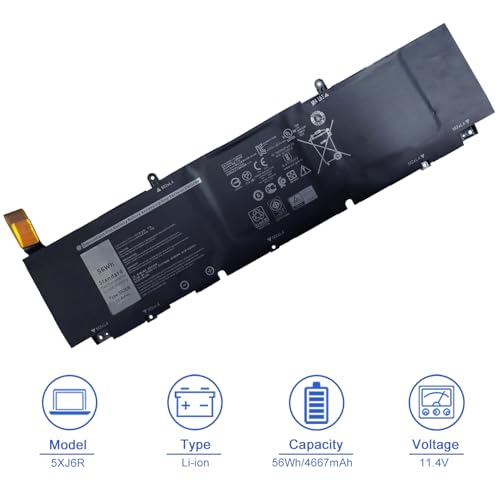 Image of JOTACT 5XJ6R（11.4V 56Wh） Laptop Battery Compatible with Dell Precision 5750 5760 5770 XPS 17 9700 9710 9720 9730 Series XJ6R XG4K6 03324J 01RR3 001RR3