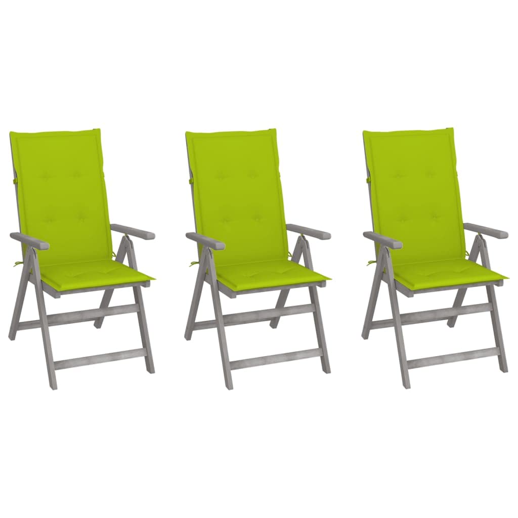 Chaise de jardin réglable pliante en acacia massif résistant