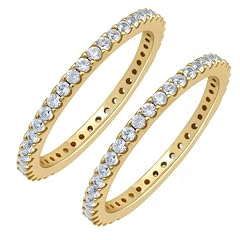 2-Pack Simulated Diamond (Yellow Gold)