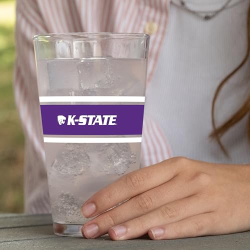 Image of Logo Brands NCAA 16 oz Pint Glass - Durable Glass With Bold Team Color- Chip-Resistant Rim Drinkware For Fans, Tailgates, Home Bars & Everyday Use