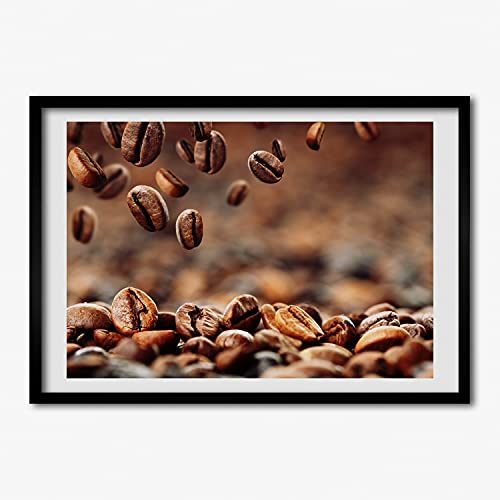 Affiche grains de café 100x70 cm pour cuisine conviviale