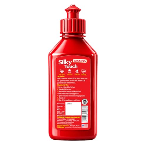 Image of Waxpol Silky Touch Car & Bike Spray Polish 200ml | Instant Shine & Paint Protection | Hydrophobic High Gloss, UV Protection, Quick 10 Min Application