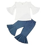 3.❤❤ WEICHES MATERIAL: Das Set aus modischen, lässigen Pullovern und Jeans besteht aus 95% Baumwolle und 5% Polyester. Es ist weich, leicht dehnbar und atmungsaktiv;
