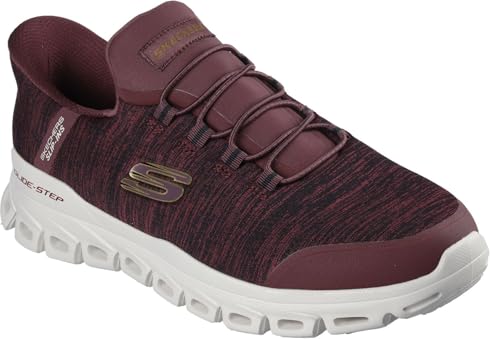 Skechers - Mens Glide-Step - Zefyr Slip On Shoes, Color Burgundy, Size: 12 M US