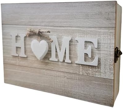 Wooden Key Box with 5 Wall Hangers for Entry, Key Cabinet, Decora...