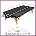 Saloniture Portable Physical Therapy Massage Table - Low to Ground Stretching Treatment Mat Platform - Black