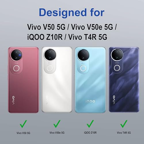 Image of Zapcase Back Case Cover for Vivo V50 5G | Compatible for Vivo V50 5G Back Cover | Case Cover with Camera Protection | (TPU + PC | Transparent)