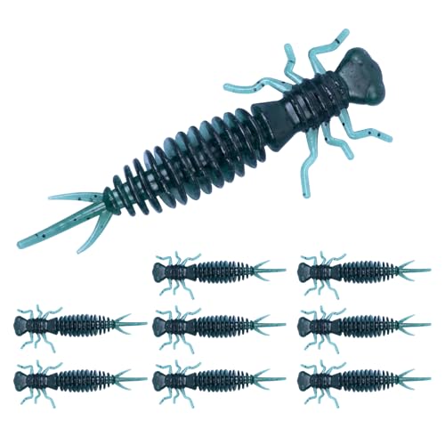 Image of Clearance Bionics-Designed Durable Soft Plastic Fishing Lures Kit with Bonus Accessories, 3 /4 /5 /6 Inch, 9-Type Lifelike Swimbaits in One Gear Set Included Tackle Box for Bass