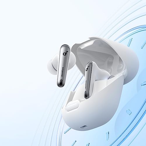 Image of soundcore by Anker Liberty 4 NC Wireless Noise Cancelling Earbuds, 98.5% Noise Reduction, Adaptive Noise Cancelling to Ears and Environment, Hi-Res Sound, 50H Battery, Wireless Charging, Bluetooth 5.3