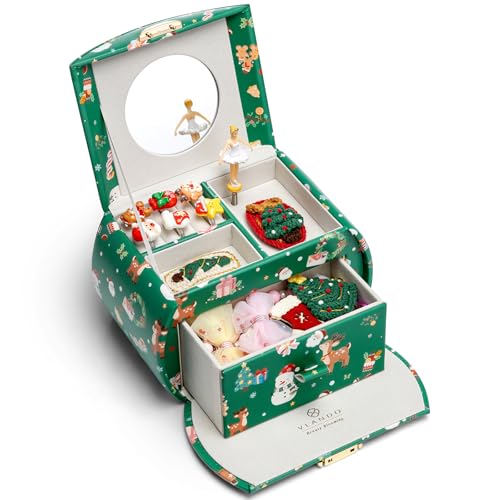 VLANDO 半円形ジュエリーボックス オルゴール クリスマス