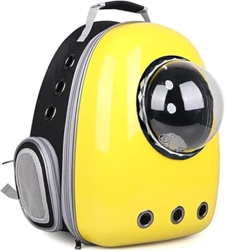 猫キャリーバッグ ペット バッグ ペット用キャリーバッグ 大容量 耐荷重7Kg 宇宙船 カプセル 軽量 小型犬用 ドライブ キャンピング 加工 お出かけに便利 旅行 通院 災害 避難用 (D)