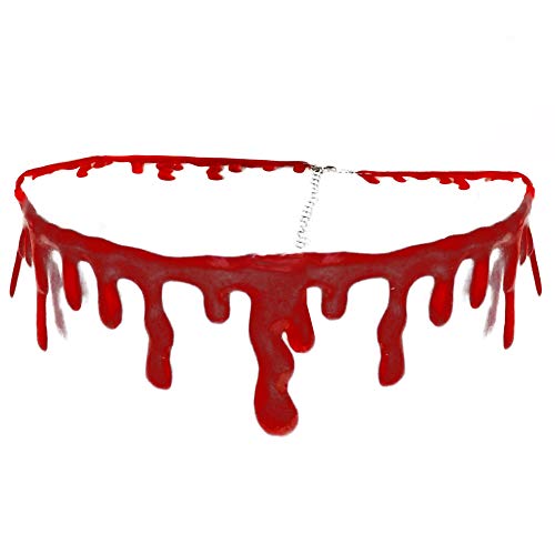 Selene Vampire Costumes - Dripping Blood Halloween Party Choker Necklace Vampire Costume