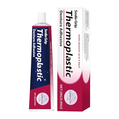 Adhesivo termoplástico, dentaduras postizas, 28 g, adhesivo seguro para dentaduras postizas, resistente al agua, pegamento para prótesis, prótesis dentales, adhesivo de reparación para cuidado