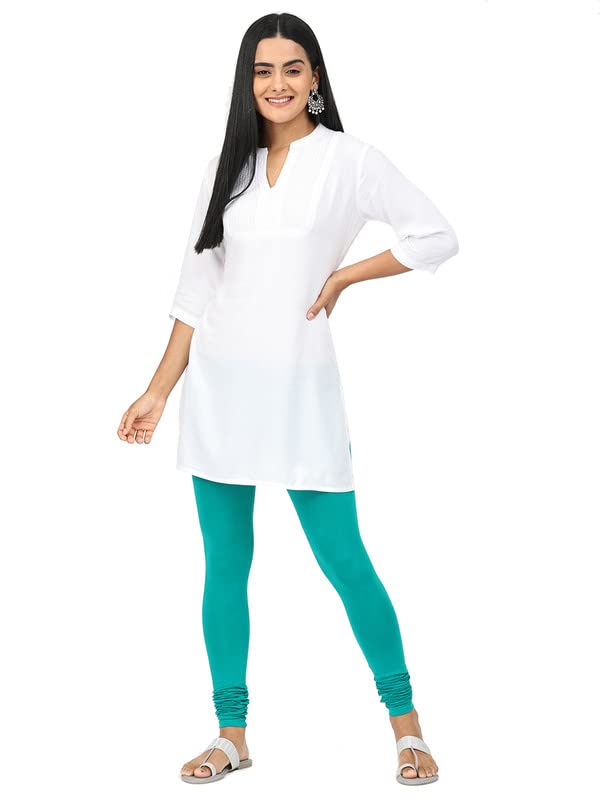 Image of Robinbosky Cotton Churidhar Leggings for Women - Stylish, Stretchable & Flattering Fit for All-Day Comfort