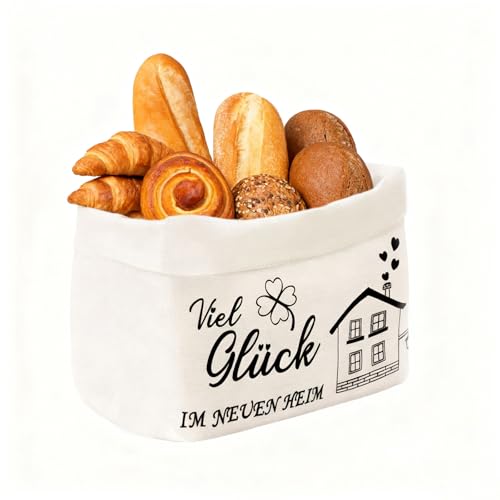 Vlecexs Cestas de pan Regalo de Bolsa de Pan Cesta Contenedor Bolsa de Pan Doméstico Fiesta Nuevo de Mudanzas Regalo de Inauguración Blanco