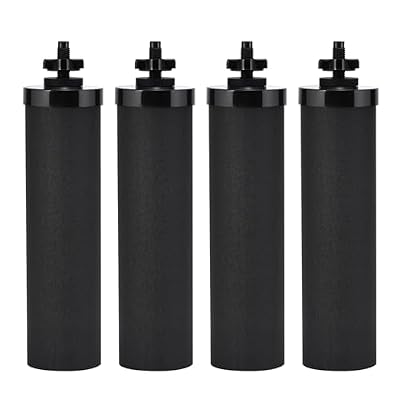 airkitrep Water Filter Replacement for Berkey, Water Filter System, Gravity Water Filter Replacements, 4 Black Elements Activated Carbon Filters, Compatible with Purifiers, 4 Pack
