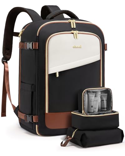 LOVEVOOK Travel Backpack Cabin Size for Women, Carry On Backpacks 45x36x20, Womens Large Hand Luggage Rucksack for Plane, 40L Flight Bag Fits 17.3 Inch Laptop, Suitcase Travelling Daypacks