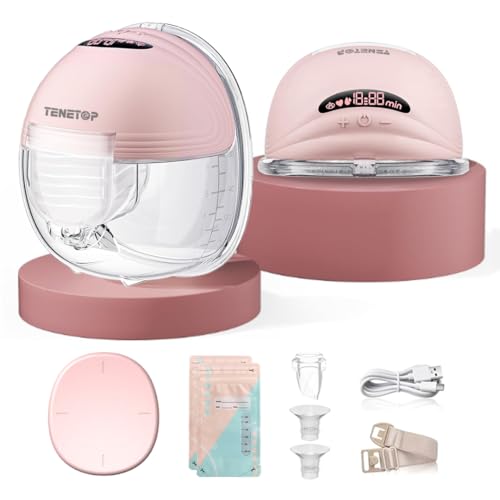 Electric Breast Pump, 2 Pcs Wearable Hands-Free Breastfeeding Pump with 12 Adjustable Suction & 3 Mode, Portable Milk Extractor for Pain-Free, Quiet and Efficient