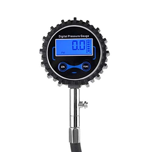 Manómetro Digital para neumáticos, Mandril de Aire Intercambiable de 200 PSI, Compatible con Coches, Motocicletas, RV, SUV, neumáticos de Bicicleta 35ED