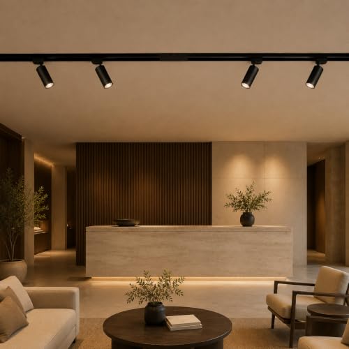 BARCELONA LED União Reta Calha Magnetyczny Superficie 26mm Preto Mate