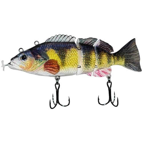 Leurre de pêche robotique multi-articulé électrique avec lumière LED active