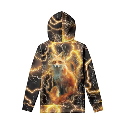 Image of WELLFLYHOM Boys Hooded Sweatshirts Hoodie Pullover Cool Graphic Crewneck Blouses Size 6-16