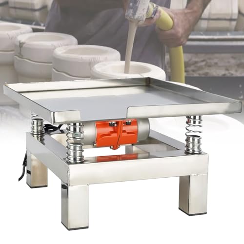 Mesa vibratoria para concreto, capacidad de carga 10 kg, compactador vibratorio para concreto, plataforma vibratoria de acero inoxidable miniatura 1
