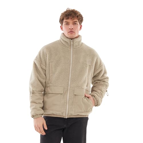 Johnny Urban Teddyjacke Damen & Herren Beige - Carson - Unisex Sherpa Fleecejacke für Herbst & Winter - Outdoor Teddy Jacke Warm - Warme Übergangsjacke