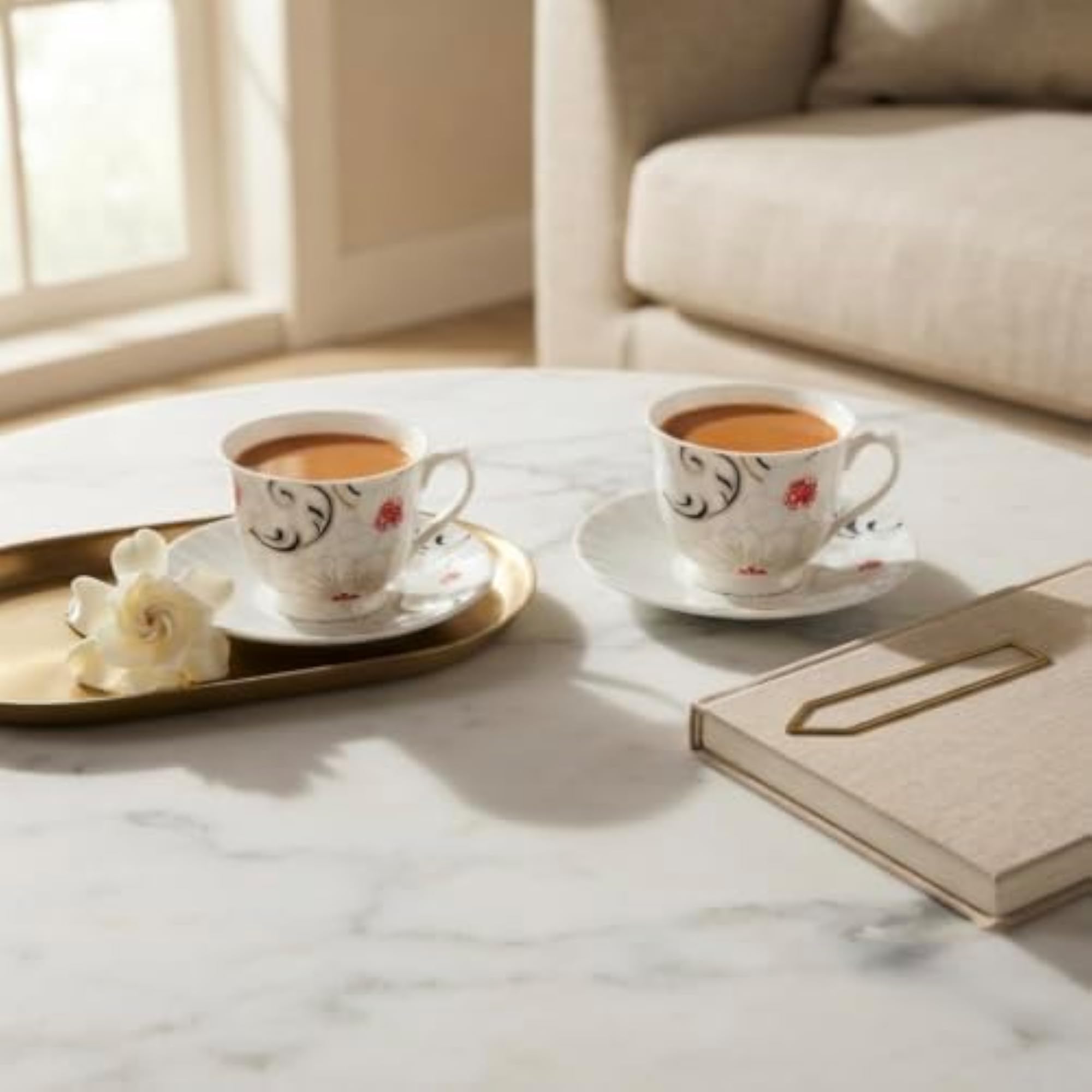 Classic Blossom Bliss Cup and Saucer, Pack of 12