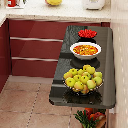 Table à abattant murale en bois avec support pliant robuste pour cuisine