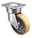 Kingpinless Plate Caster, Swivel, Poly, 4 in., 500 lb