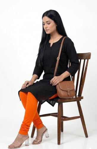 Image of Thrifty Thread Women's Cotton Full Length Leggings | Soft & Comfortable Leggings | High Waist | Regular Fit