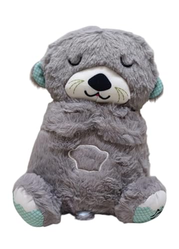 Image of AGC Breathing Teddy Bear with Music for Baby Sensory Sleep Lights Rhythmic Soft Toy, Lights and Breathing Motion, Teddy Bear with Lights | Best Gift for Kids (Grey Teddy)